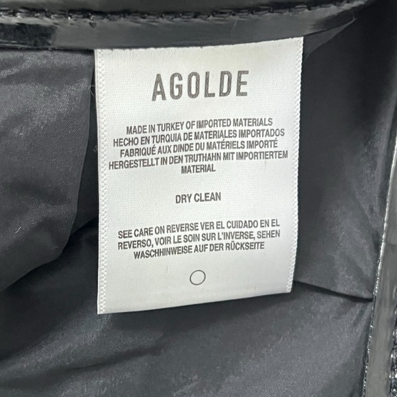 NWOT Agolde Black Recycled Leather Fitted 90's in Detox Pants - Size 29 - Picture 7 of 12